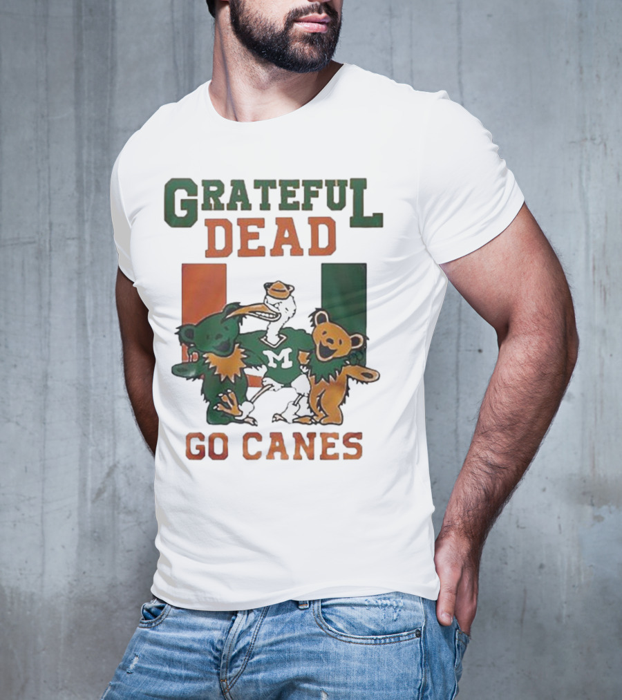 Grateful Dead Miami Hurricanes Go Canes Bears T-Shirt