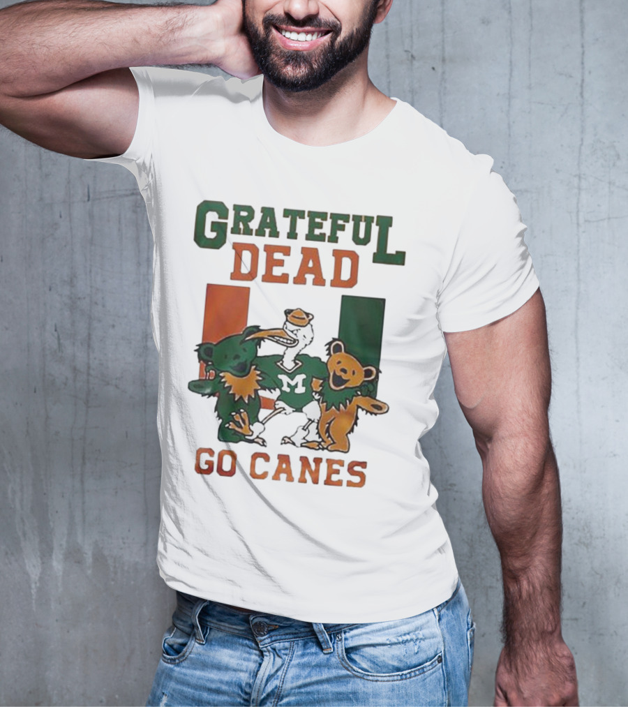 Grateful Dead Miami Hurricanes Go Canes Bears T-Shirt