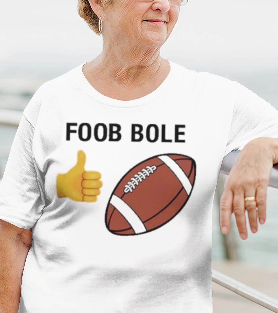 Foob Bole Football Thumb Up Emoji Brown Ball T-Shirt