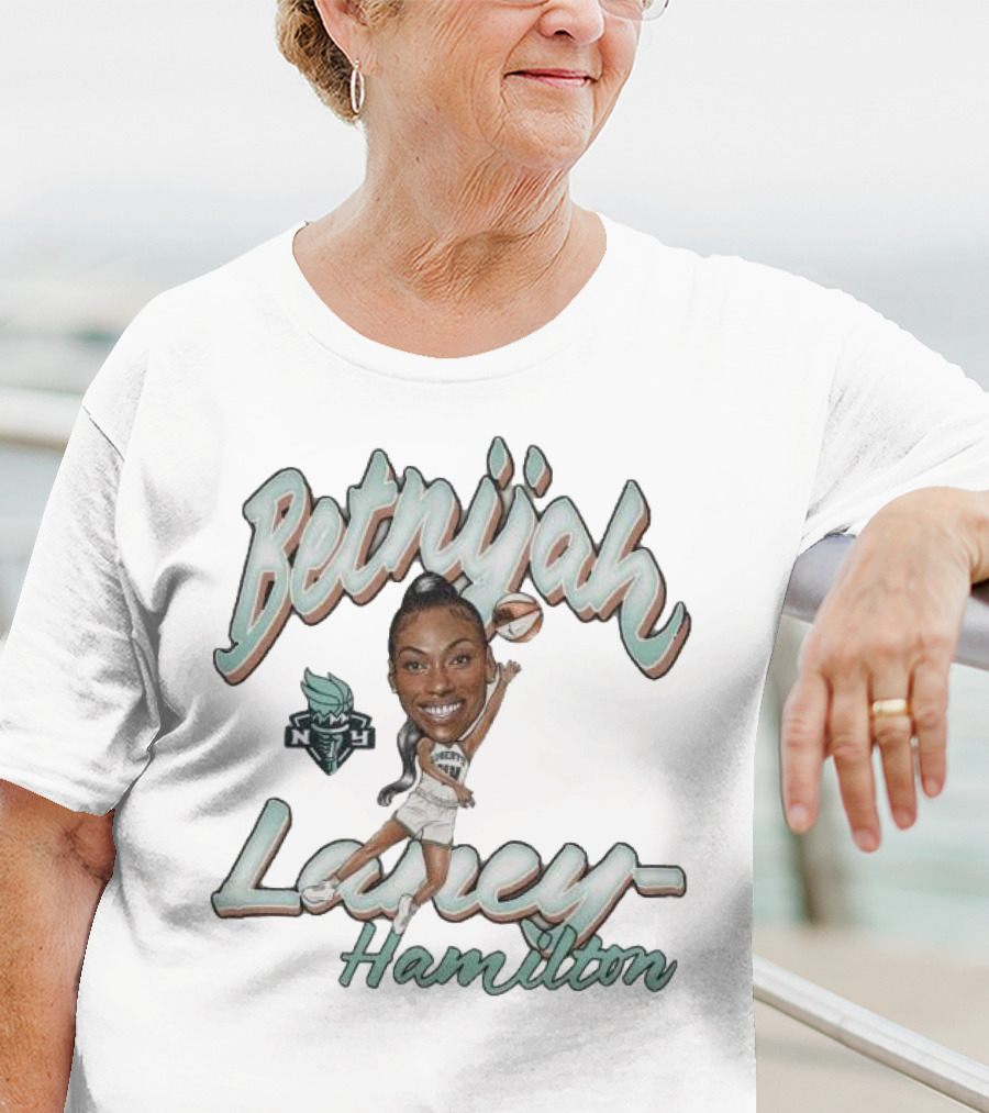 Betnijah Laney-Hamilton New York Liberty Basketball Caricature T-Shirt