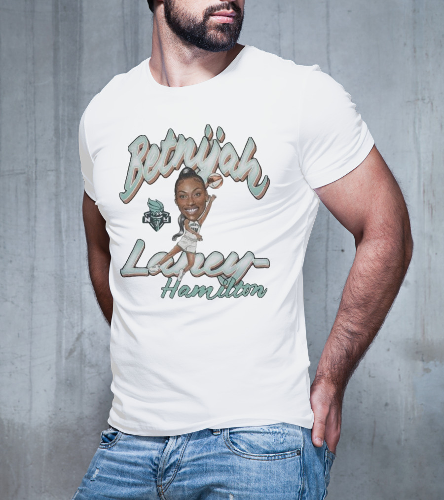 Betnijah Laney-Hamilton New York Liberty Basketball Caricature T-Shirt