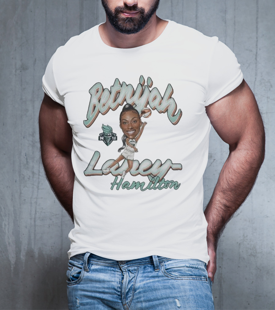 Betnijah Laney-Hamilton New York Liberty Basketball Caricature T-Shirt