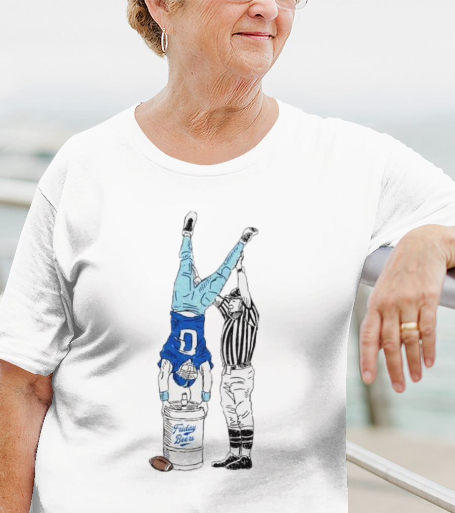 Football Keg Stand Touchdown Fridays Beers T-Shirt