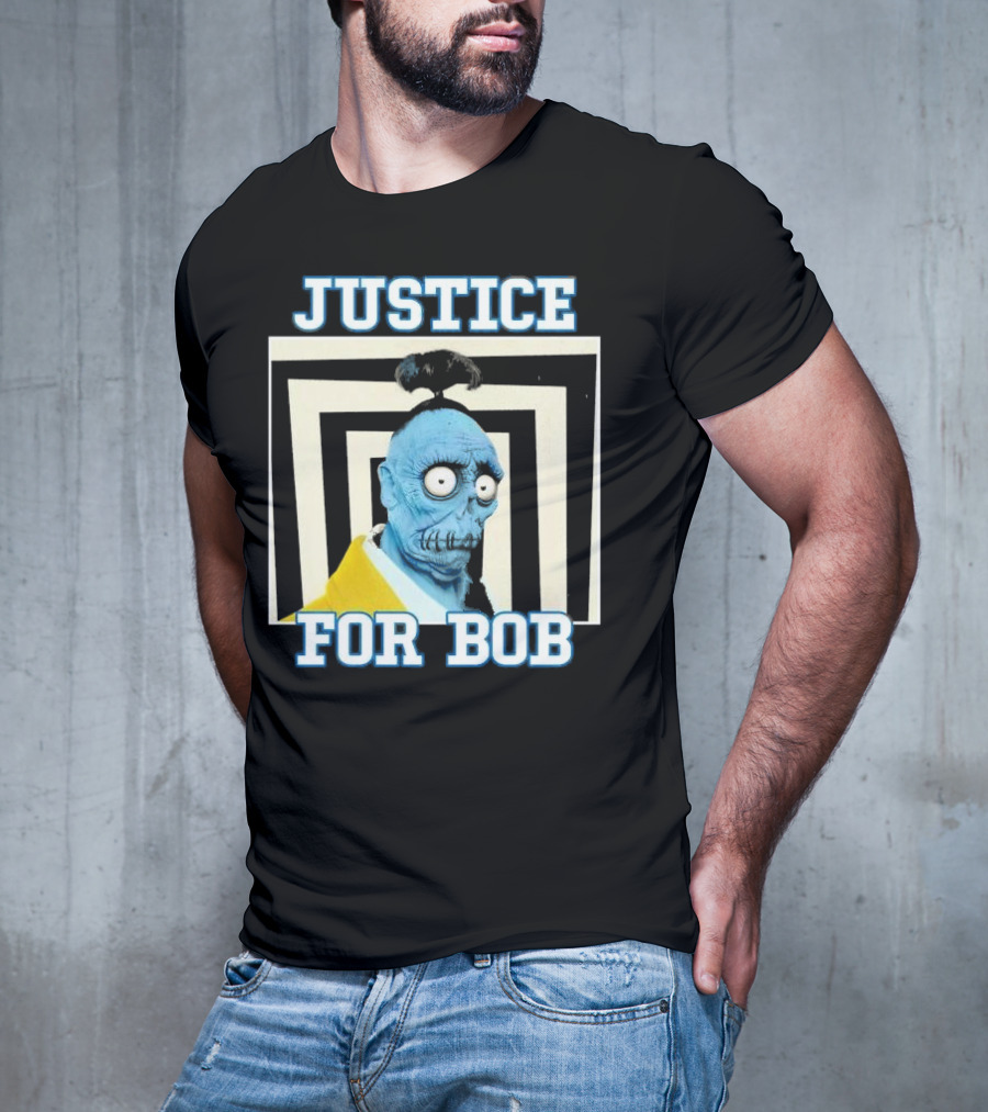 Justice For Bob Beetlejuice Movie Parody Blue Zombie Character T-Shirt