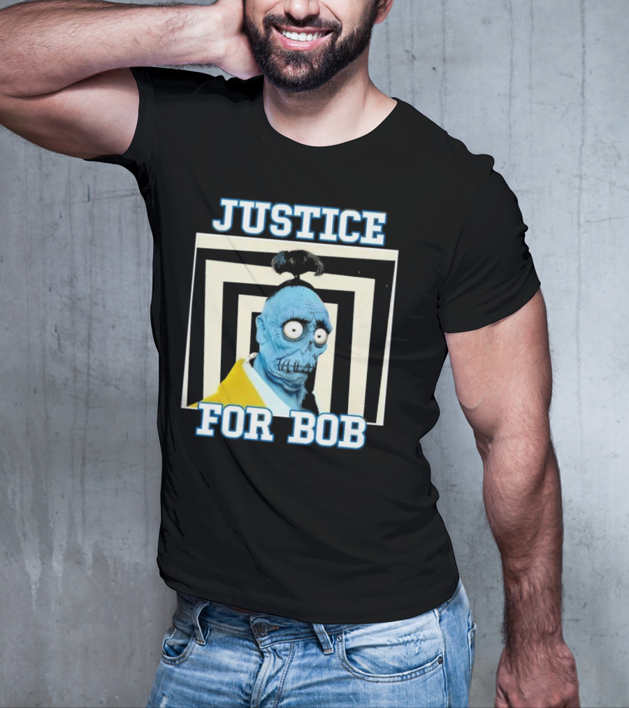 Justice For Bob Beetlejuice Movie Parody Blue Zombie Character T-Shirt