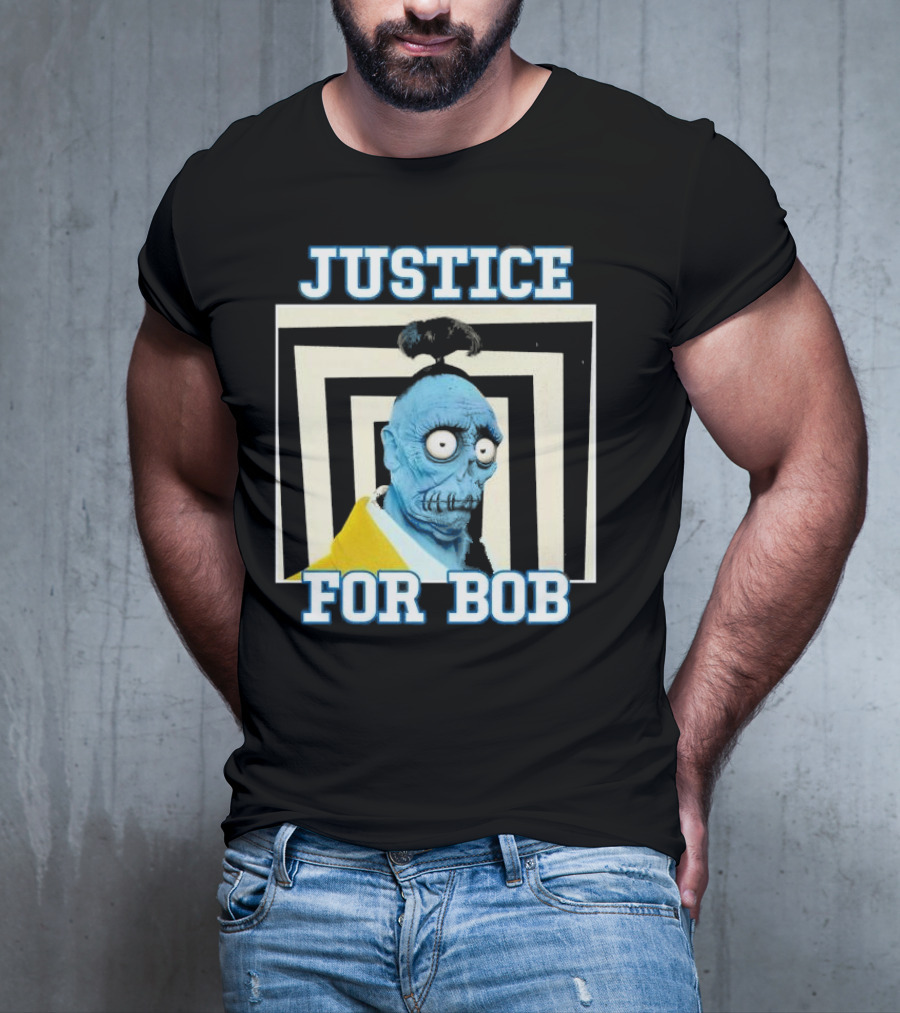 Justice For Bob Beetlejuice Movie Parody Blue Zombie Character T-Shirt