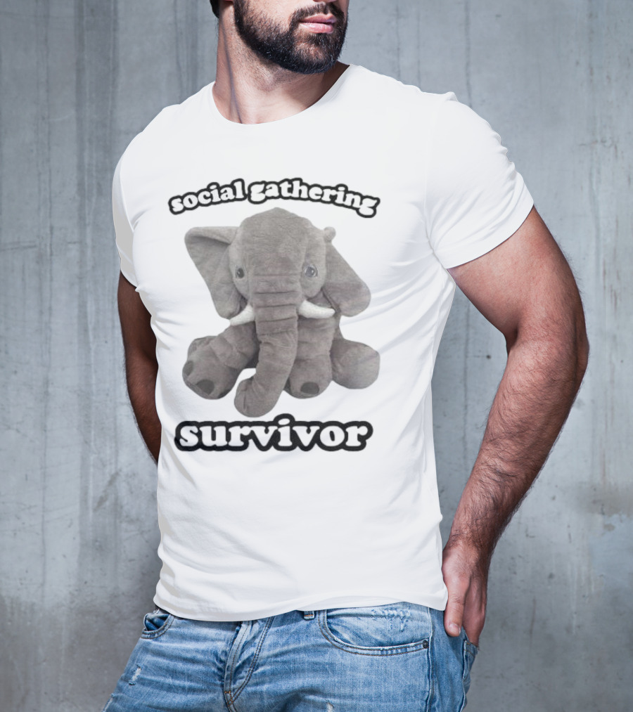 Social Gathering Survivor Elephant Plush T-Shirt