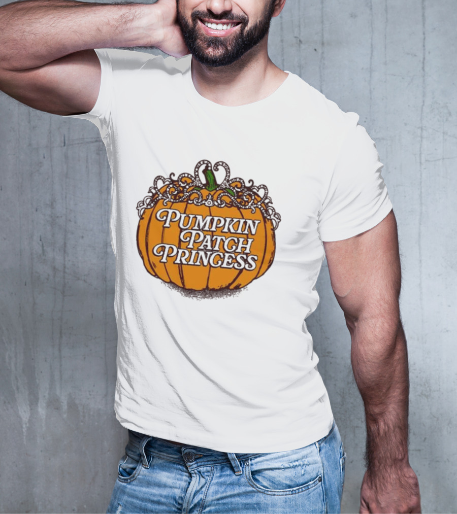 Pumpkin Patch Princess Orange Pumpkin With Vines T-Shirt