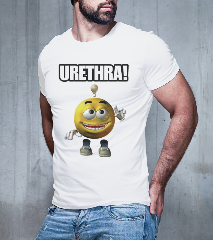 Urethra Eureka Smiling Emoji With Lightbulb Moment T-Shirt