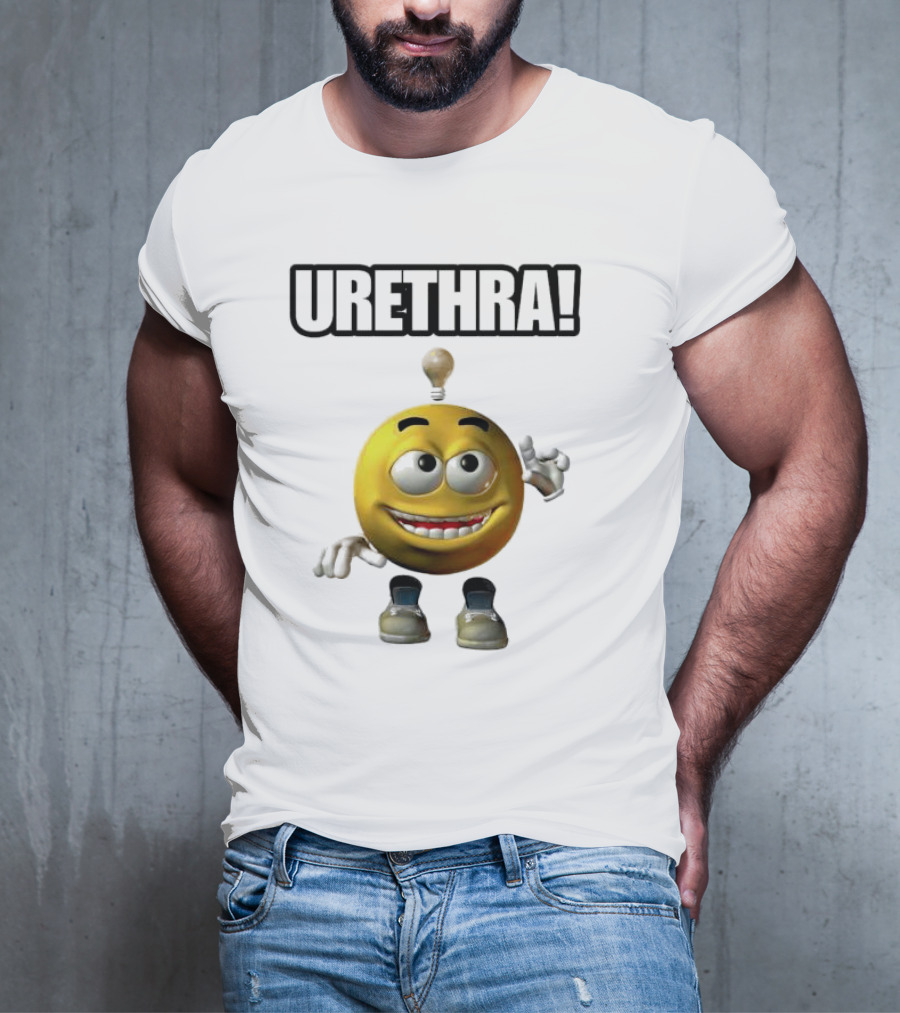 Urethra Eureka Smiling Emoji With Lightbulb Moment T-Shirt