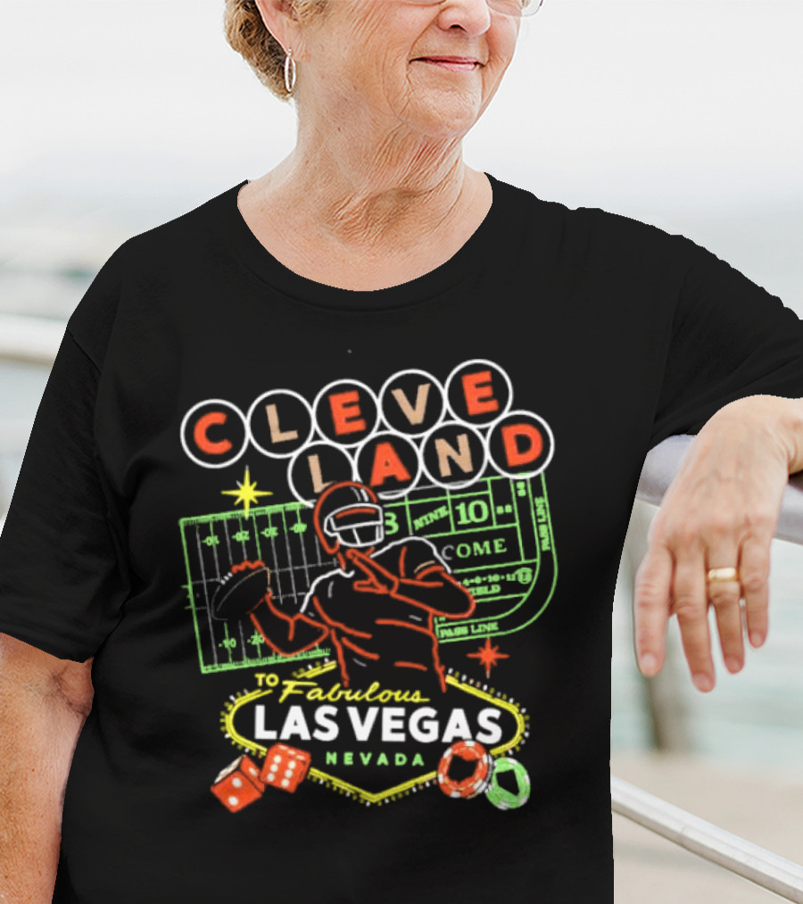 Cleveland Football Journey To Fabulous Las Vegas Nevada Takeover T-Shirt
