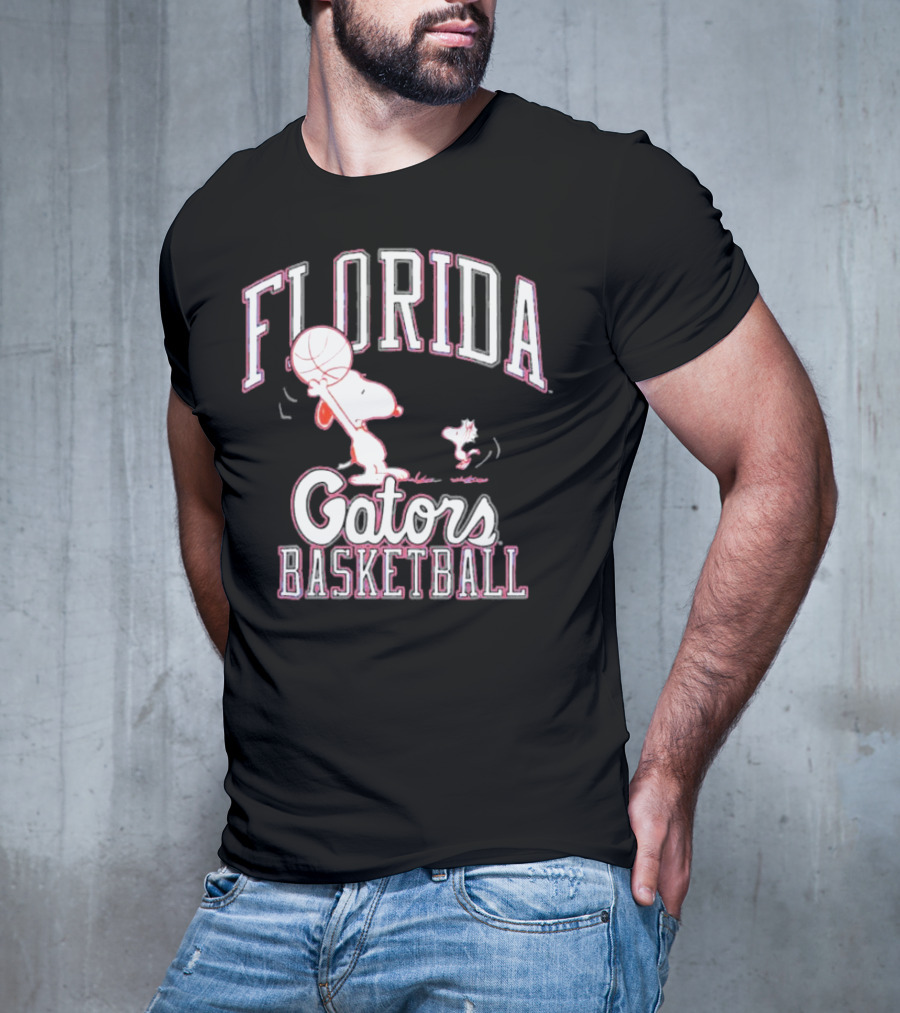 Florida Gators Basketball Snoopy And Woodstock Playing Basketball T-Shirt