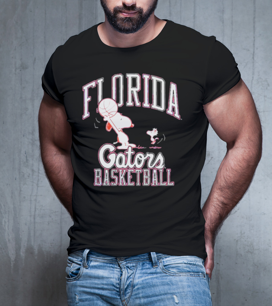 Florida Gators Basketball Snoopy And Woodstock Playing Basketball T-Shirt