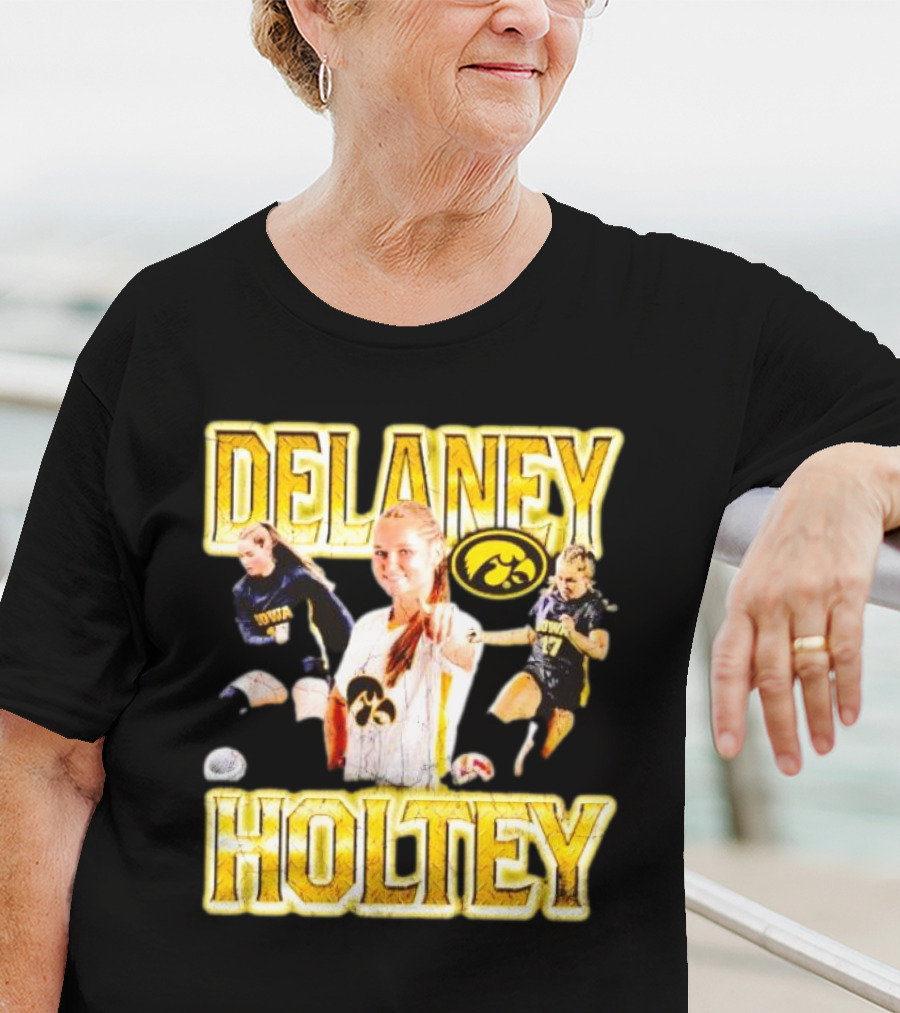 Delaney Holtey Iowa Hawkeyes Soccer Retro Styling T-Shirt