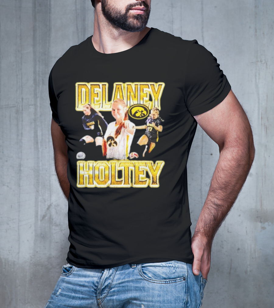 Delaney Holtey Iowa Hawkeyes Soccer Retro Styling T-Shirt