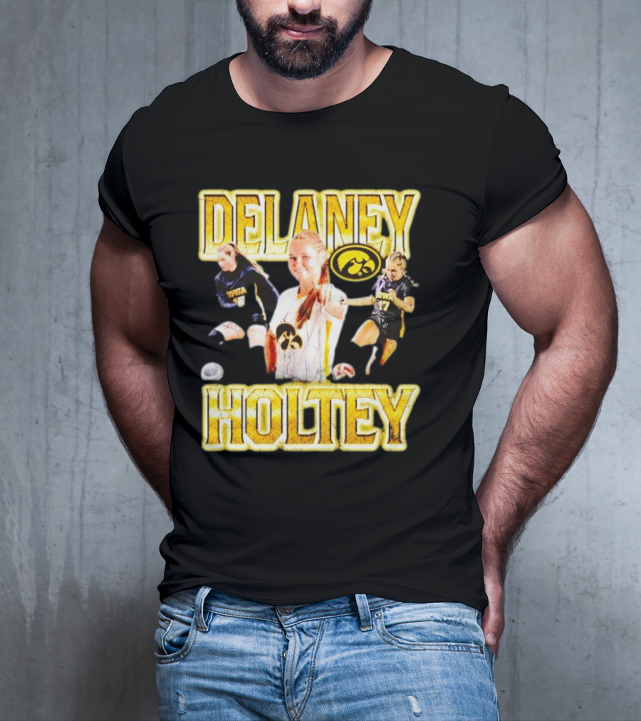 Delaney Holtey Iowa Hawkeyes Soccer Retro Styling T-Shirt