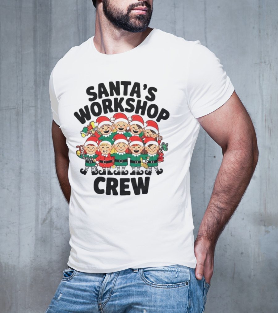 Santa’s Workshop Crew Christmas Elves T-Shirt