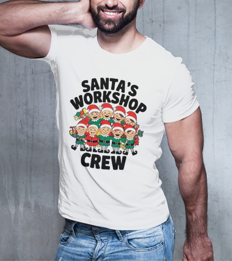 Santa’s Workshop Crew Christmas Elves T-Shirt