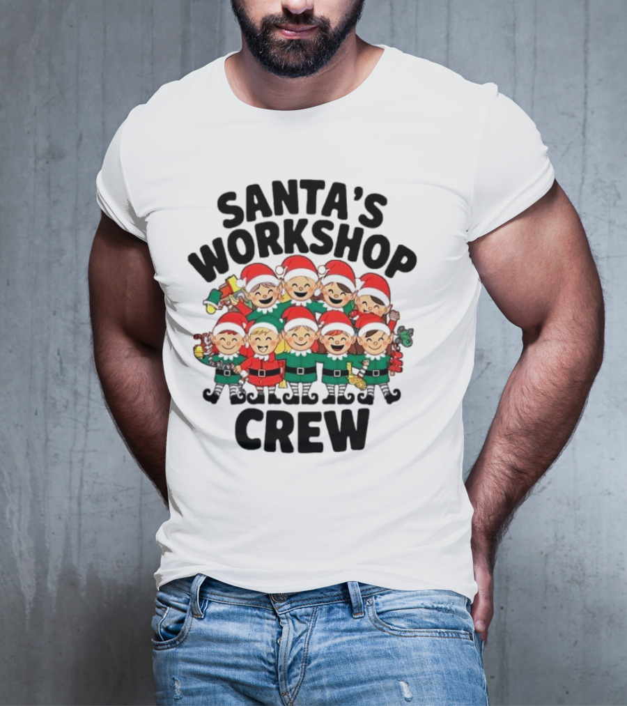 Santa’s Workshop Crew Christmas Elves T-Shirt