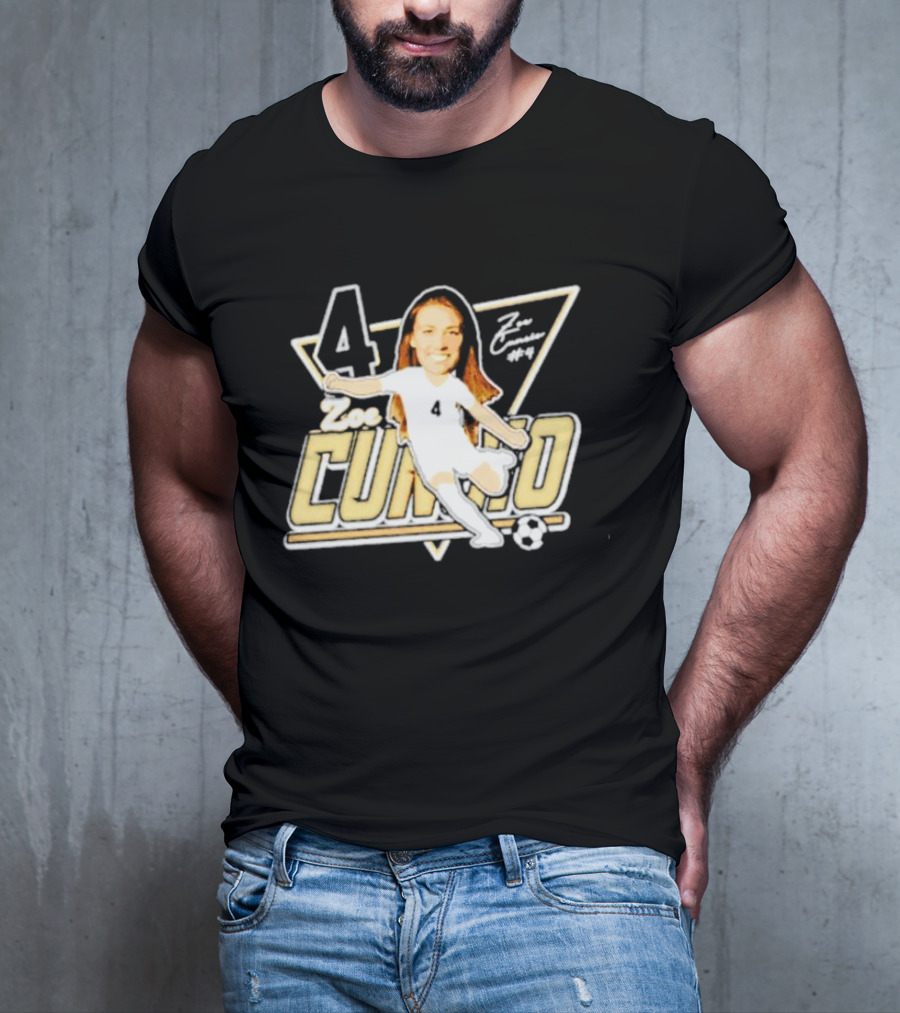 Zoe Cuneio #4 Purdue Boilermakers Soccer Player Cartoon T-Shirt