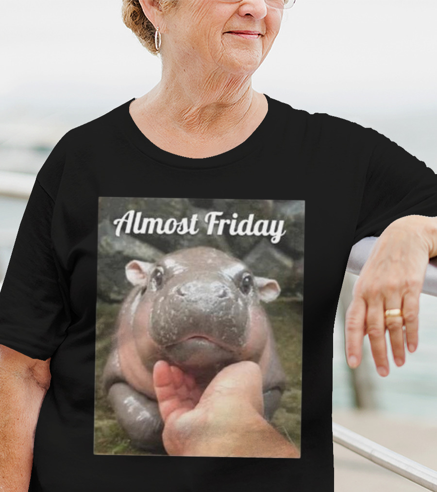 Almost Friday Cute Baby Hippo T-Shirt