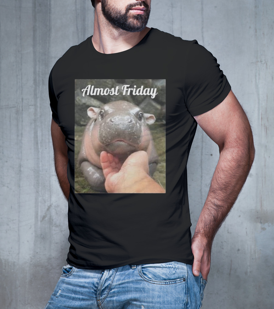 Almost Friday Cute Baby Hippo T-Shirt
