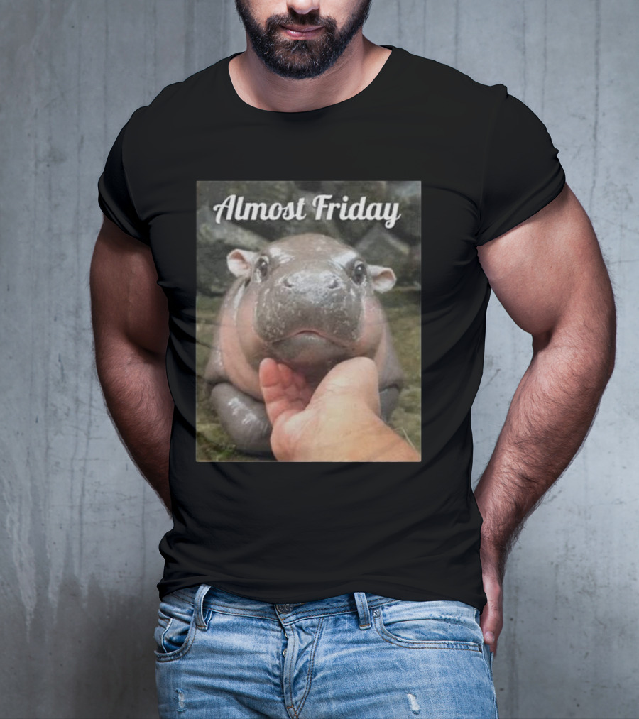 Almost Friday Cute Baby Hippo T-Shirt