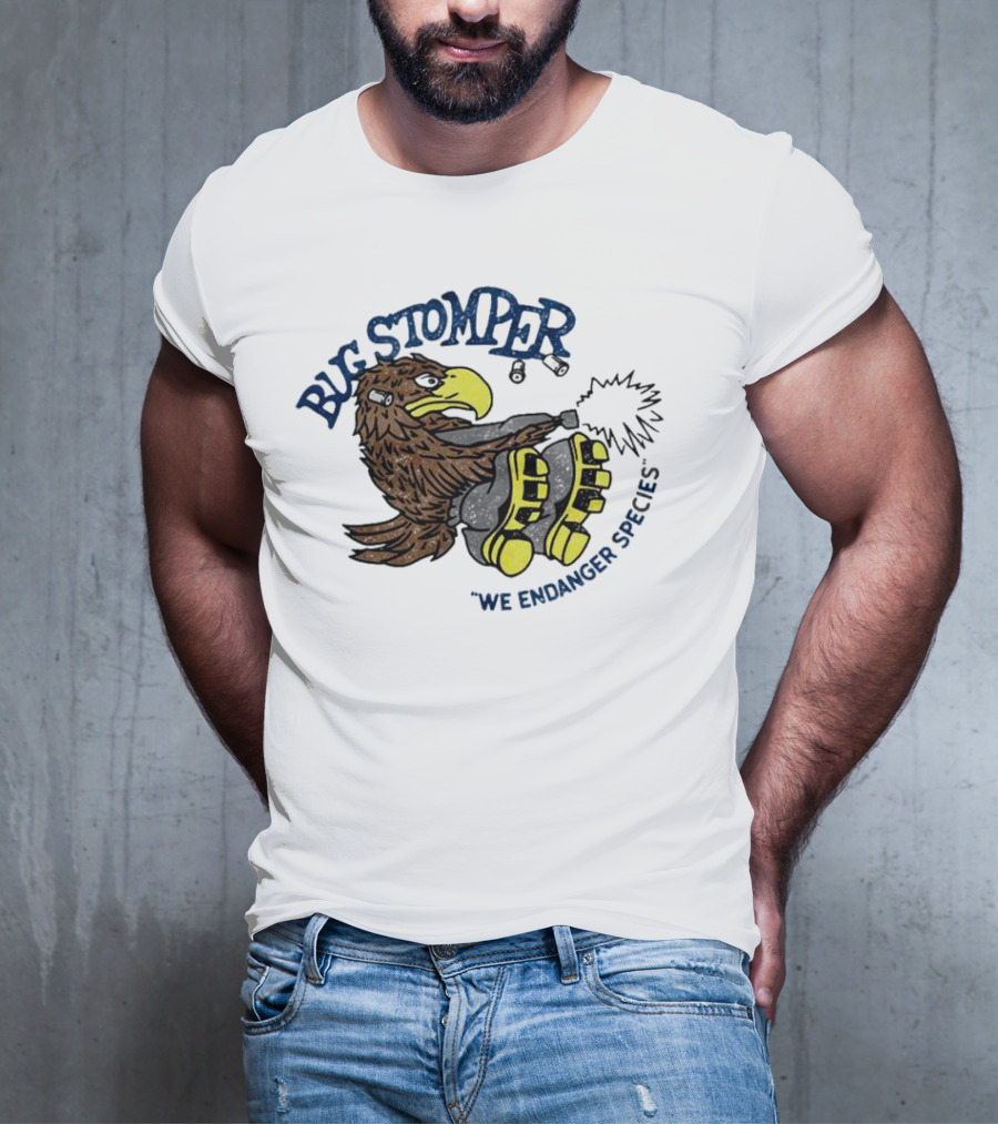 Bug Stomper We Endanger Species Eagle Stomping Boots T-Shirt