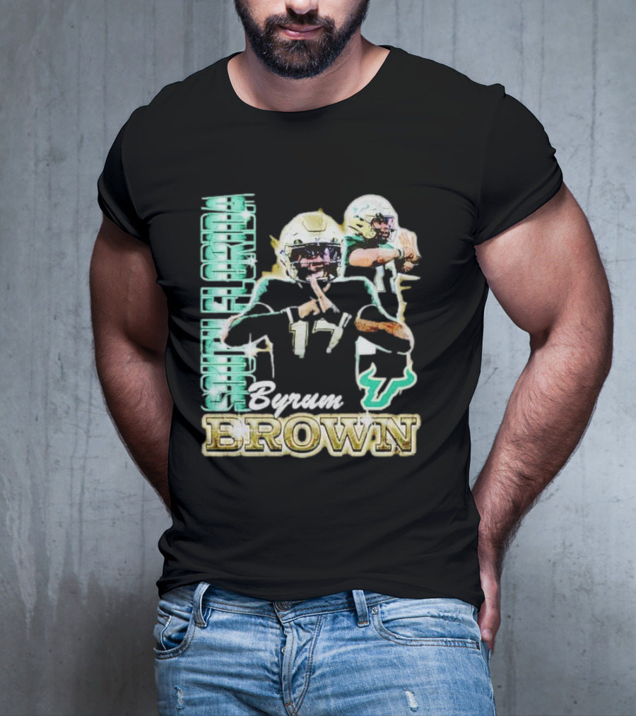 Byrum Brown South Florida Bulls Football T-Shirt