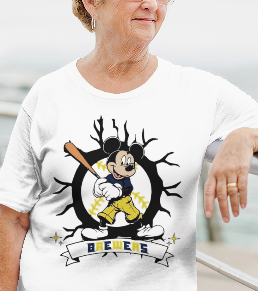 Milwaukee Brewers Baseball Mickey Mouse Brewers T-Shirt