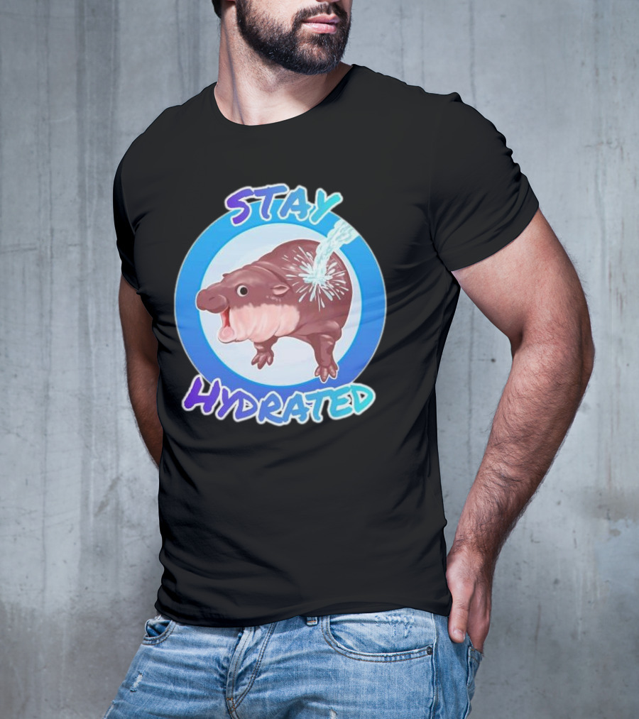 Stay Hydrated Baby Hippo Moo Deng T-Shirt