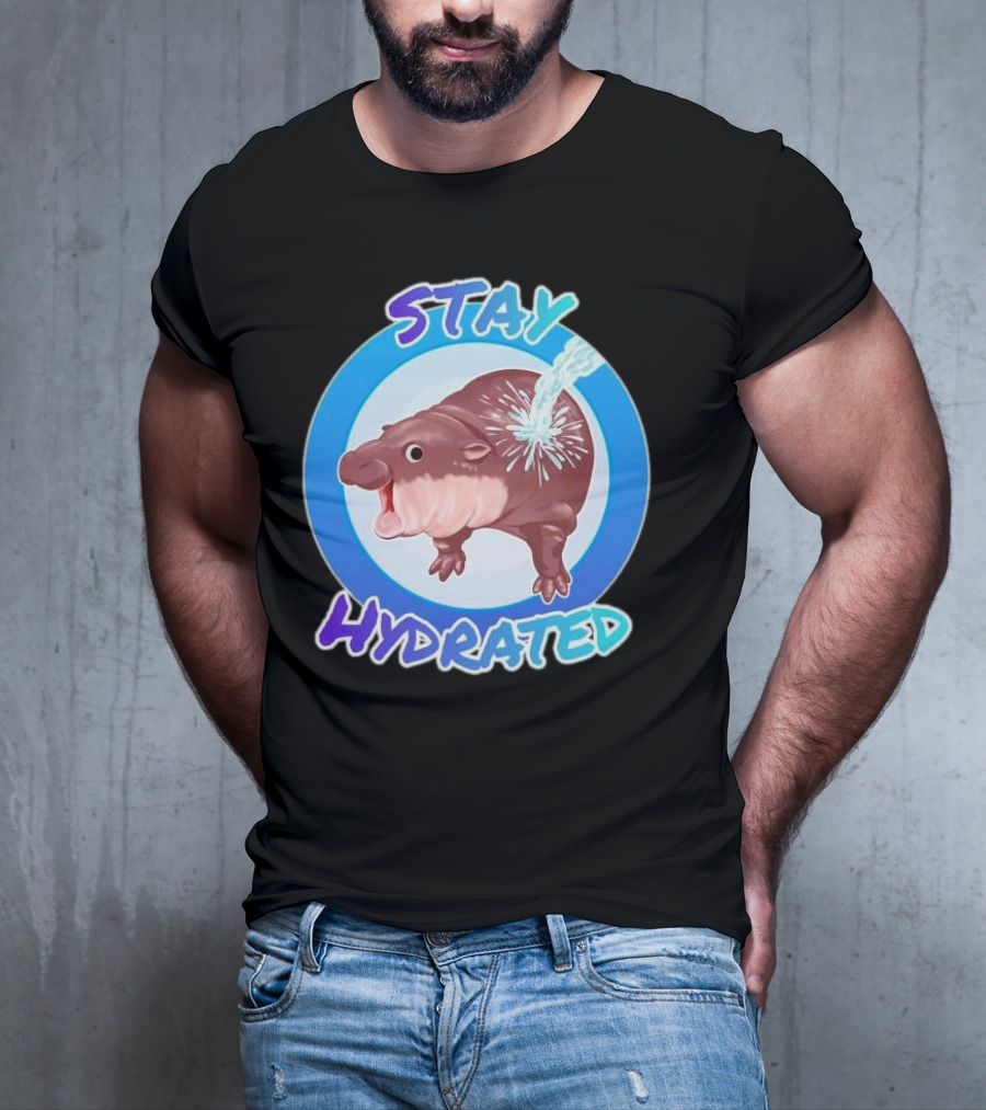 Stay Hydrated Baby Hippo Moo Deng T-Shirt