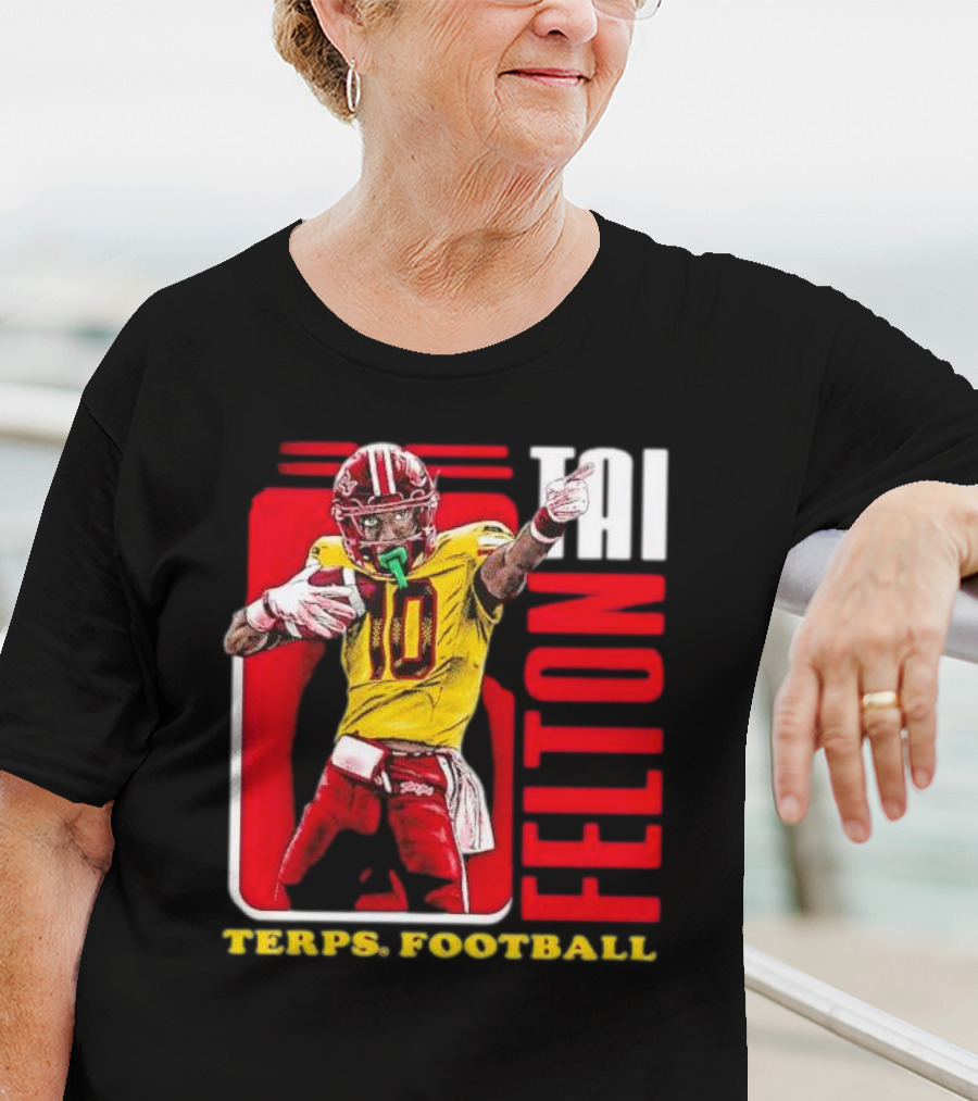 Tai Felton Terps Football Maryland Terrapins Retro 90s T-Shirt