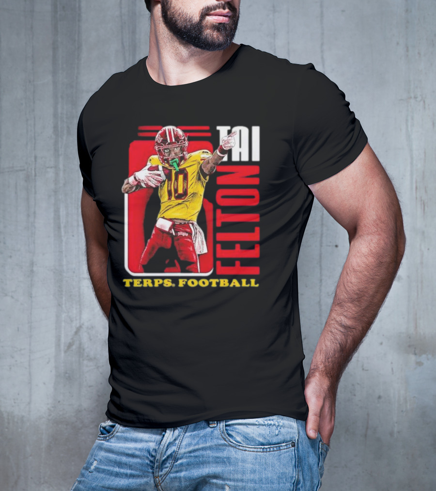 Tai Felton Terps Football Maryland Terrapins Retro 90s T-Shirt