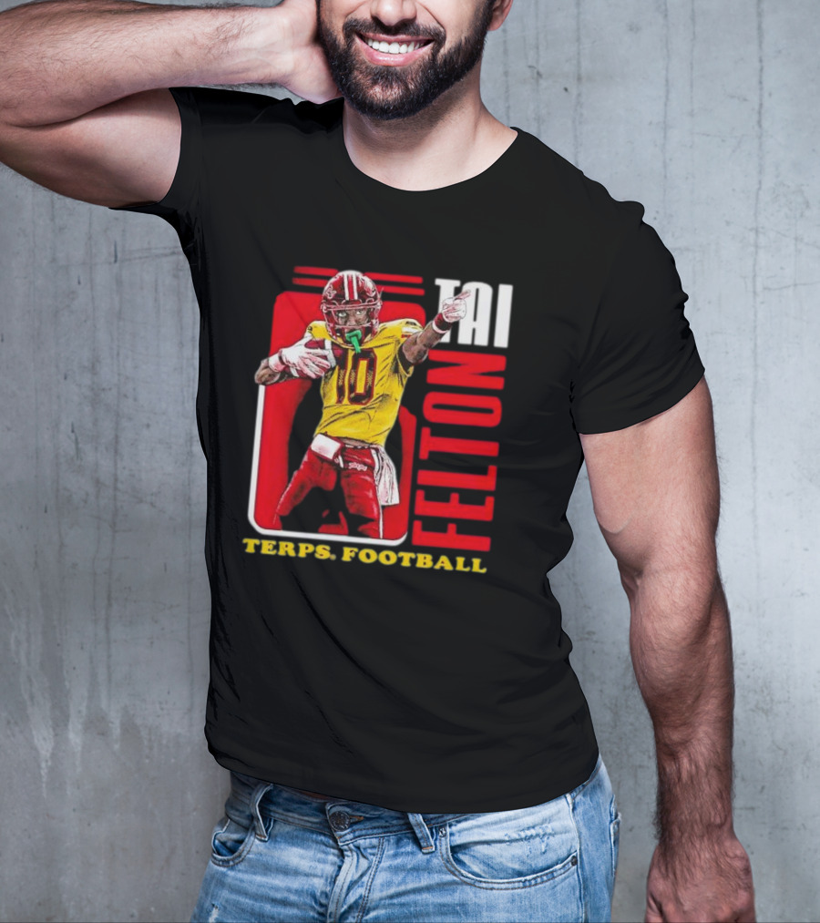 Tai Felton Terps Football Maryland Terrapins Retro 90s T-Shirt