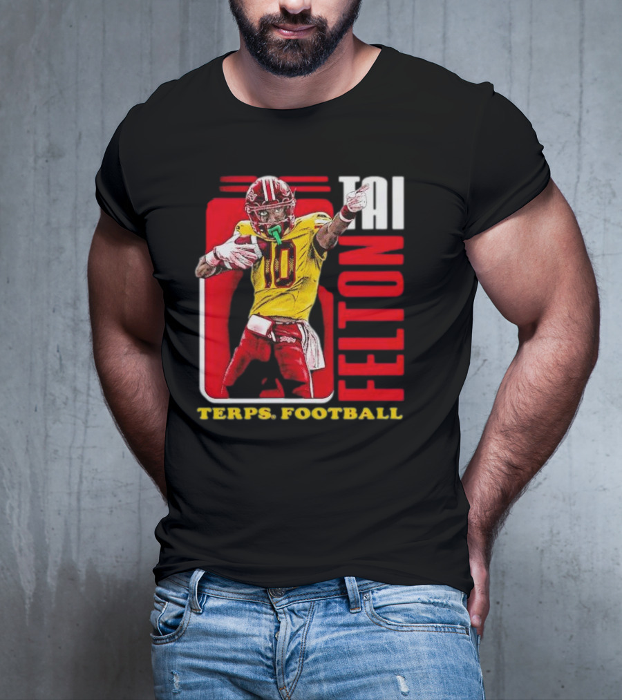 Tai Felton Terps Football Maryland Terrapins Retro 90s T-Shirt