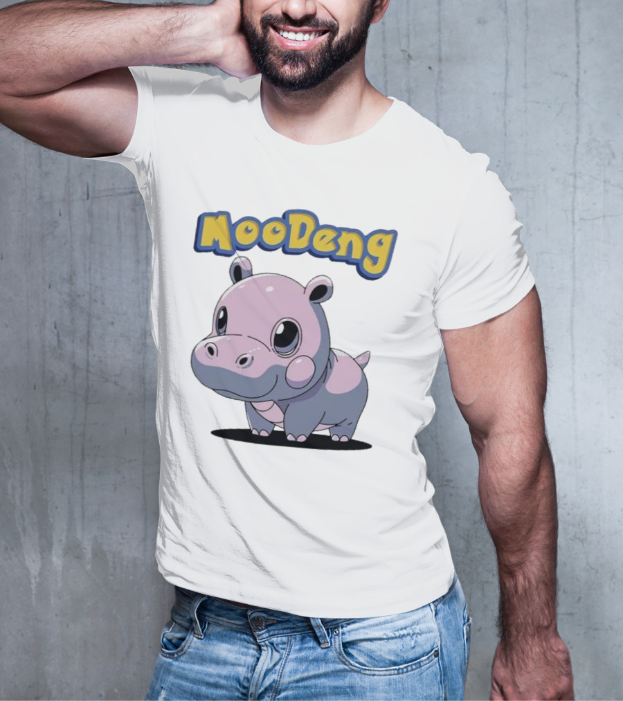 MooDeng Hippo Cartoon Cute Character T-Shirt