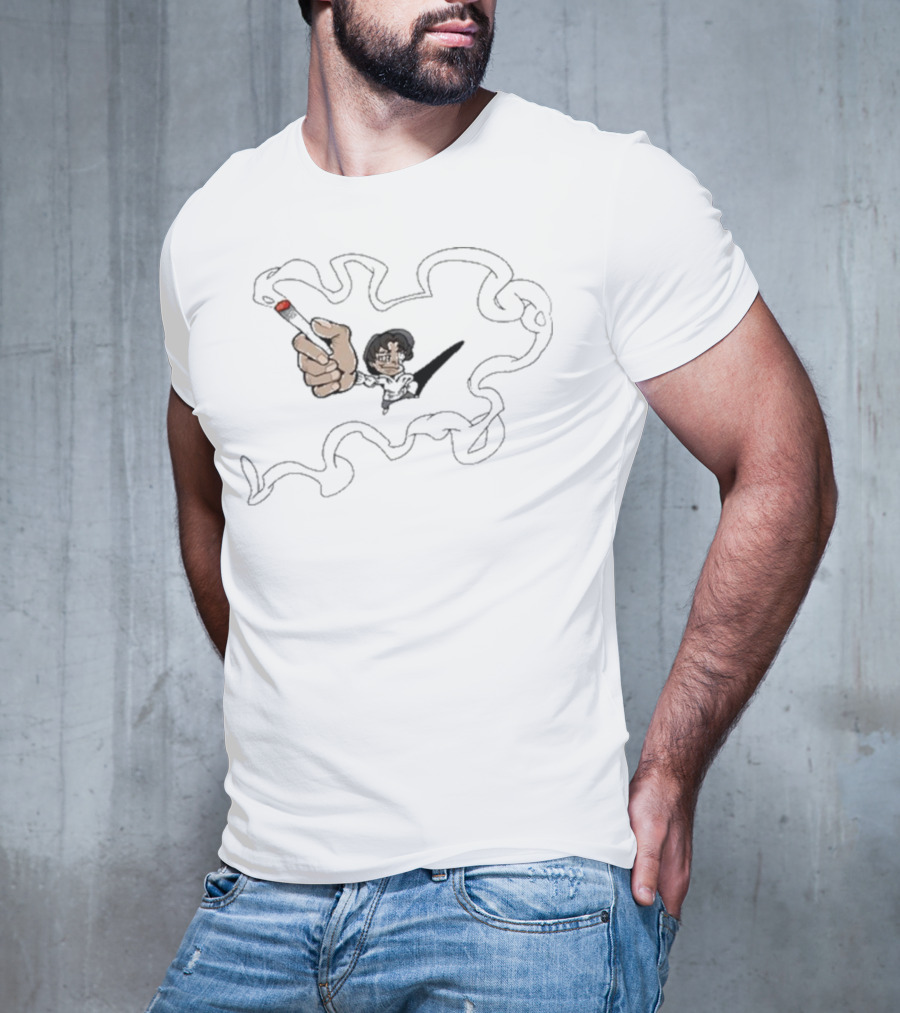 Rav Hand Holding Cigarette With Smoke Swirls T-Shirt