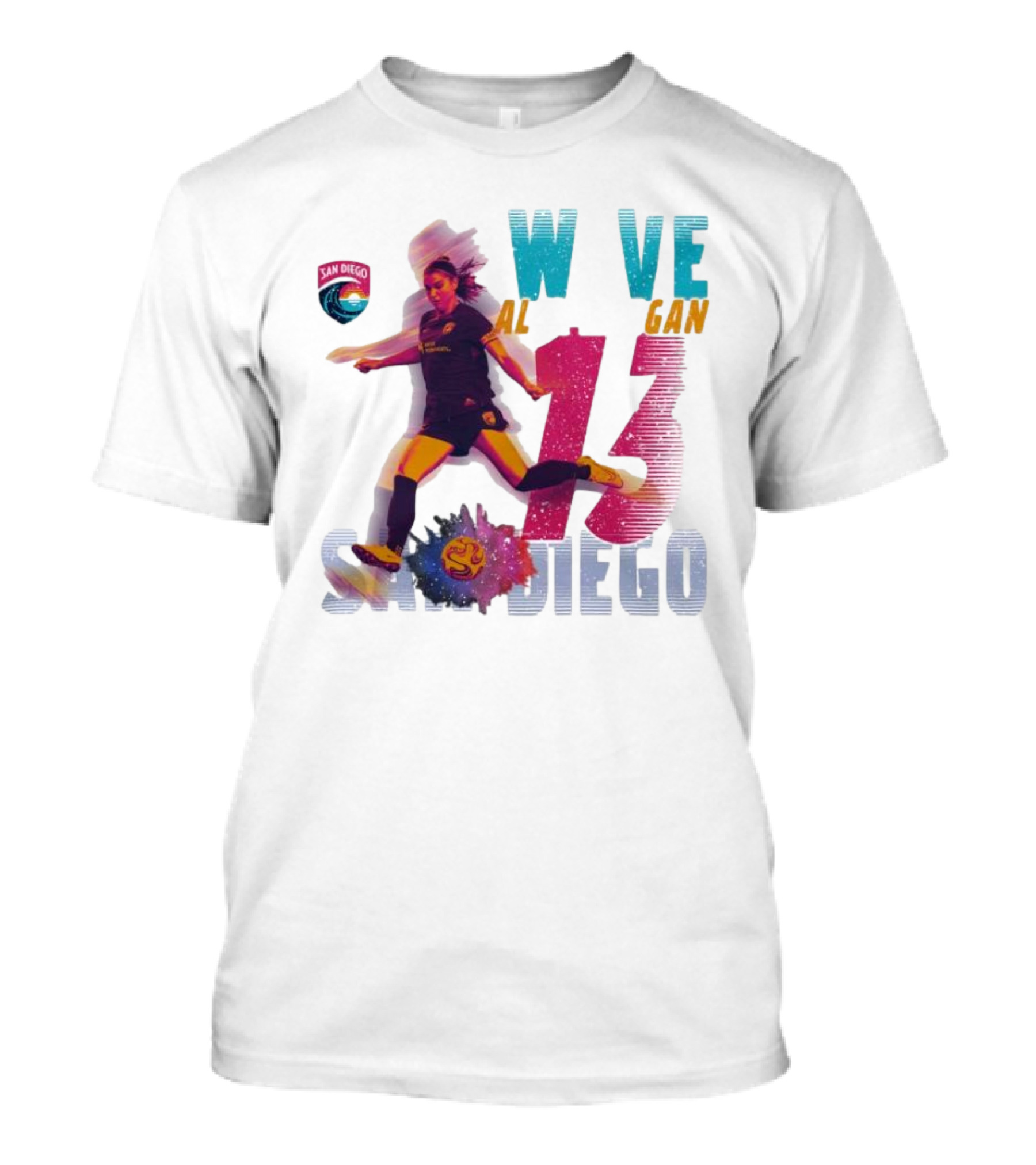 San Diego Wave FC Alex Morgan 13 Action T-Shirt