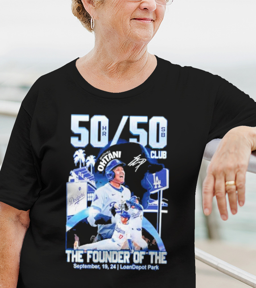 50 HR/50 SB Club Shohei Ohtani The Founder Of The September 19 24 LoanDepot Park T-Shirt