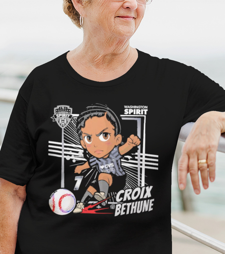 Washington Spirit Croix Bethune Chibi Soccer Player CVS Health T-Shirt