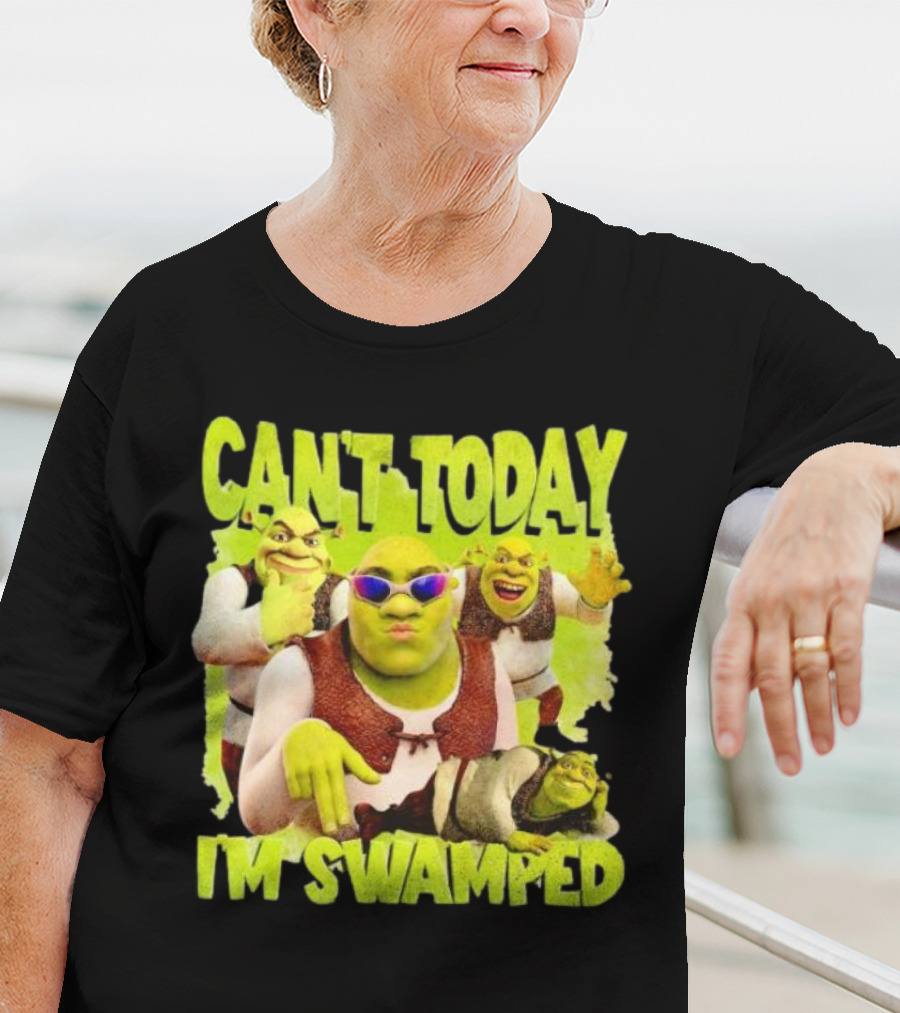 Can't Today I'm Swamped Shrek Meme Sunglasses Dance Moves T-Shirt