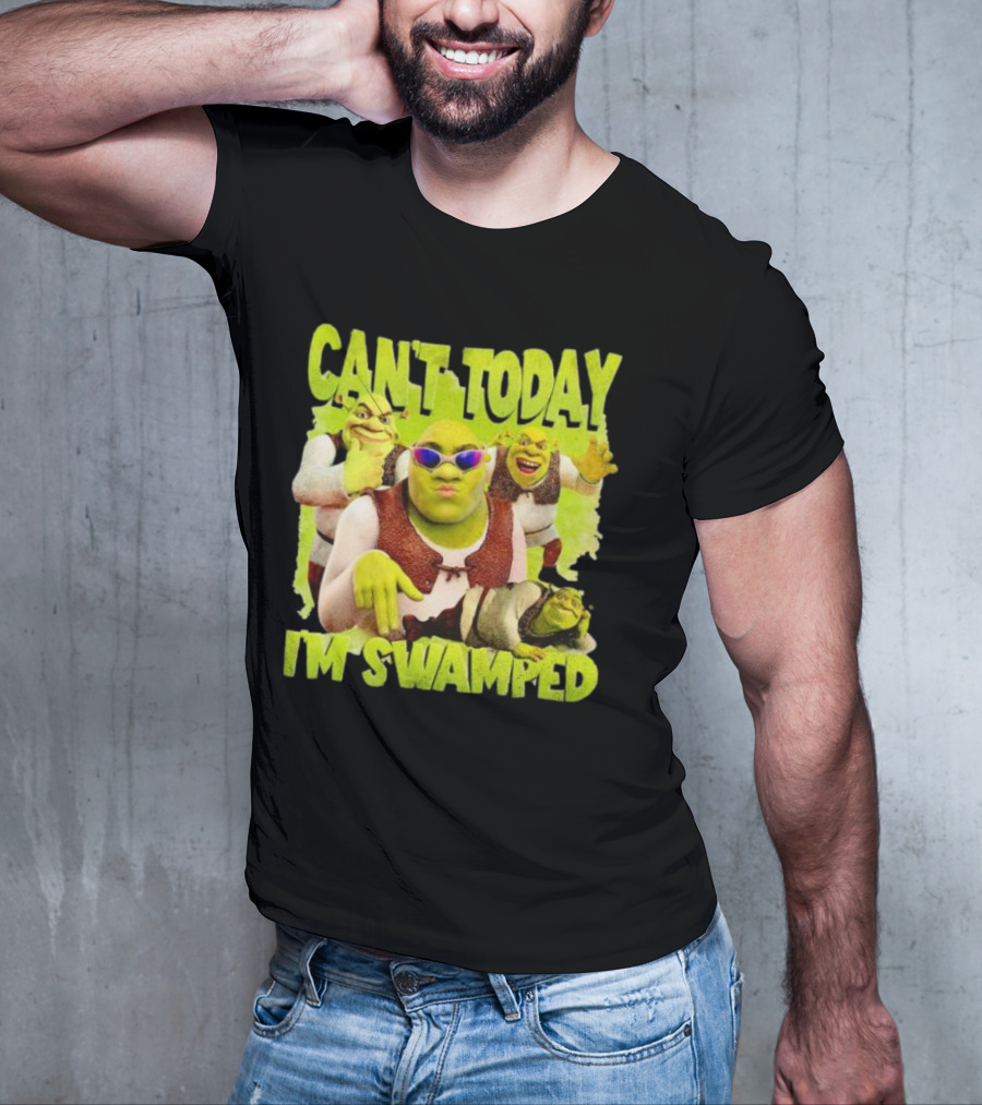 Can't Today I'm Swamped Shrek Meme Sunglasses Dance Moves T-Shirt