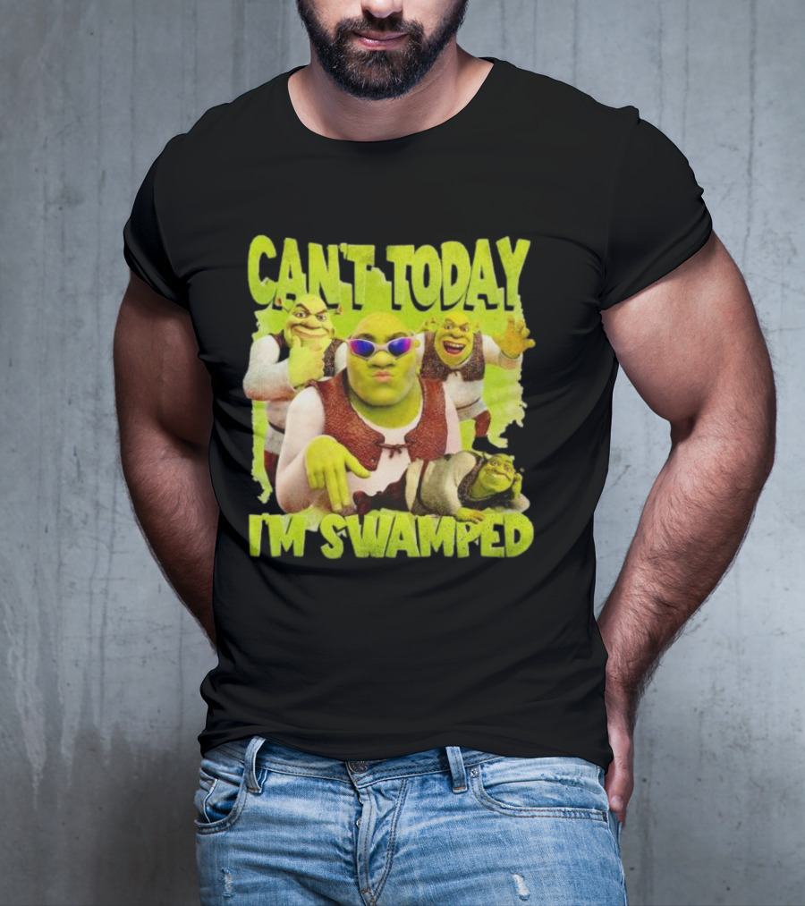 Can't Today I'm Swamped Shrek Meme Sunglasses Dance Moves T-Shirt
