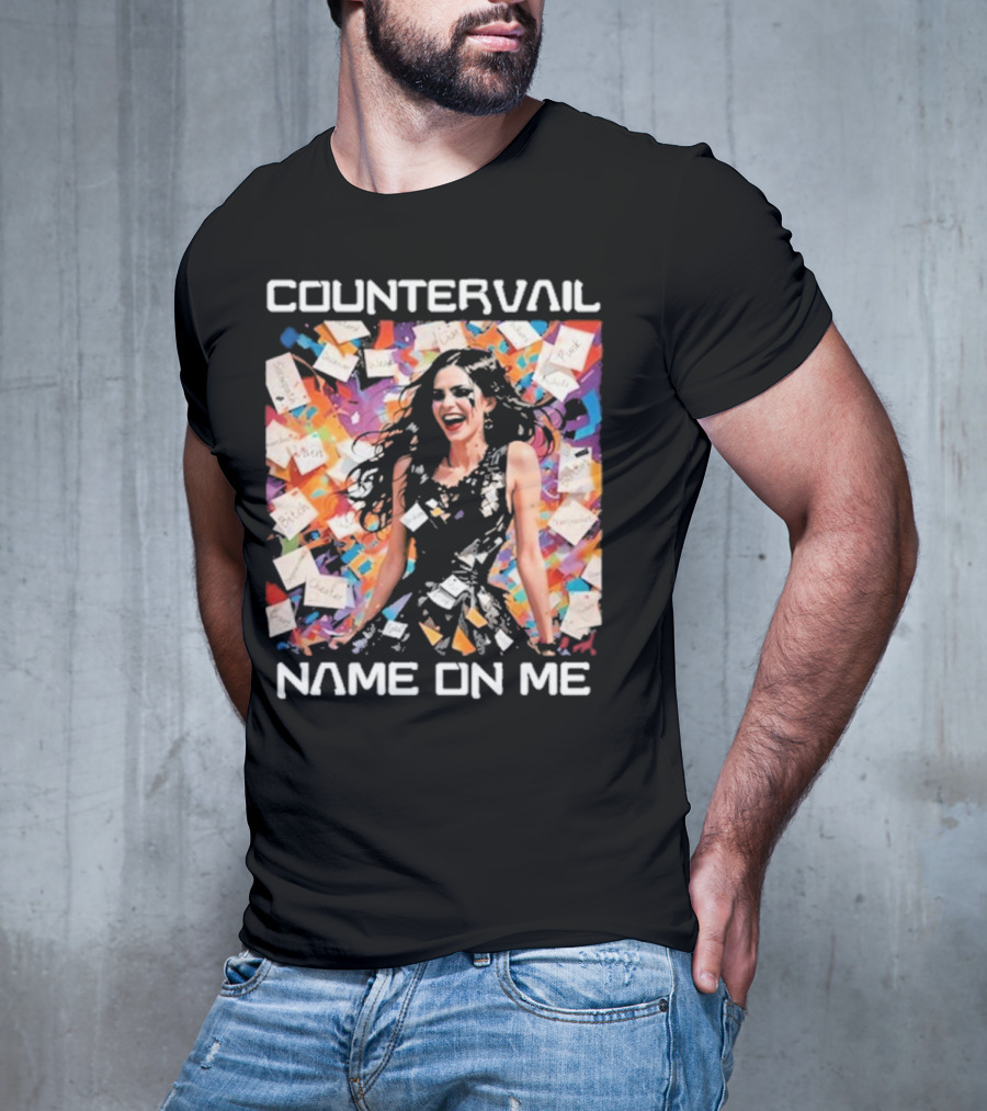Countervail Name On Me Vibrant Collage Joyful Woman With Notes T-Shirt