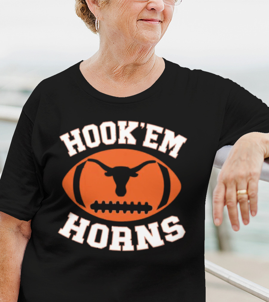 Hook’em Horns Texas Longhorns Football Team Orange T-Shirt