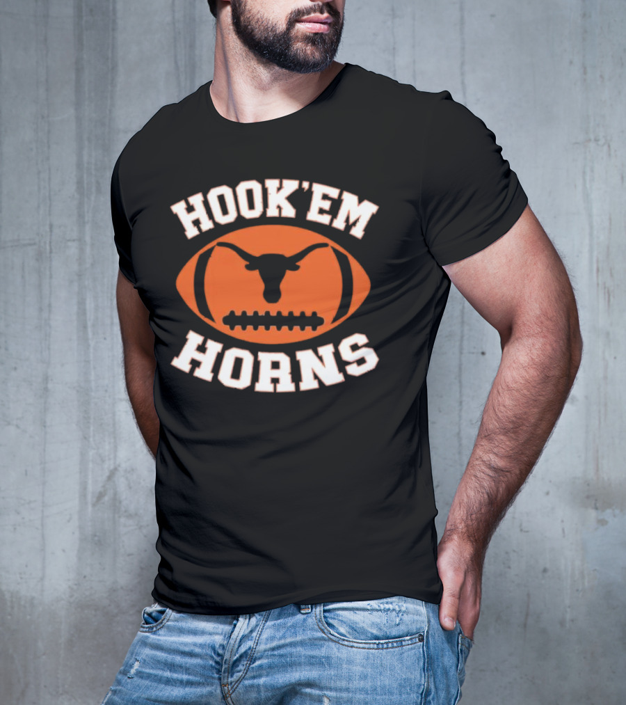 Hook’em Horns Texas Longhorns Football Team Orange T-Shirt
