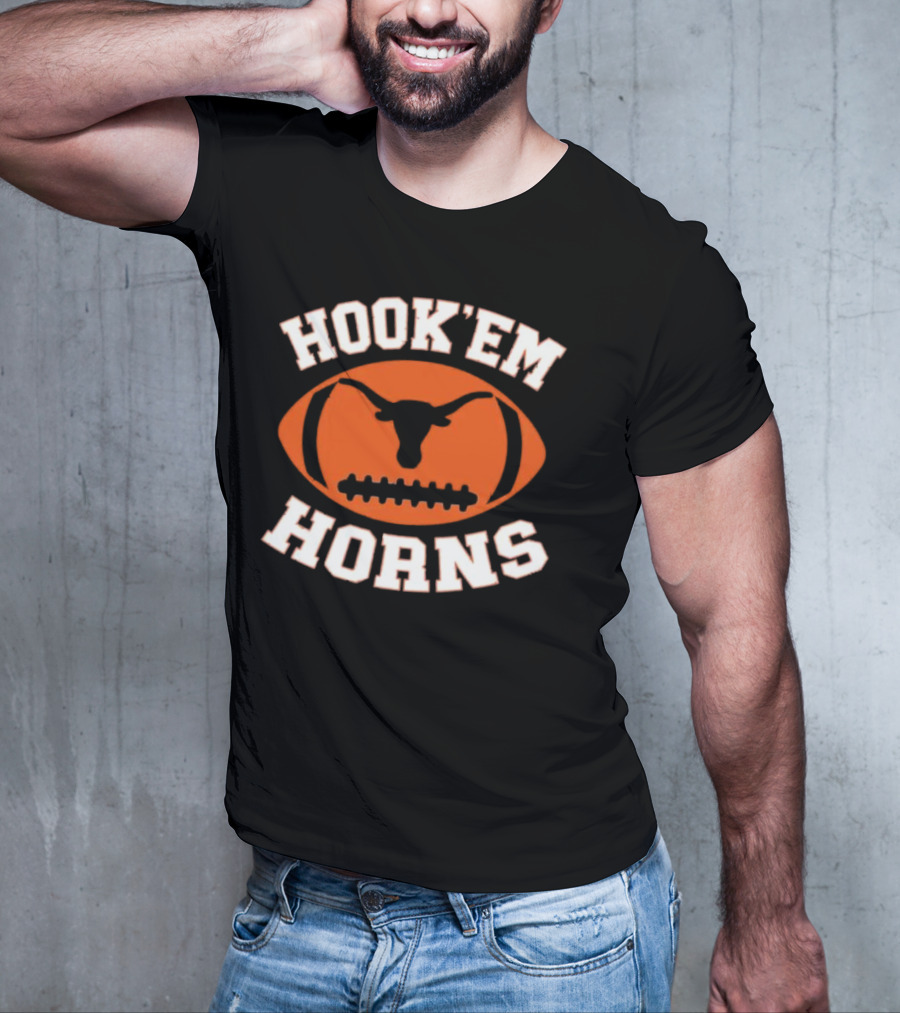 Hook’em Horns Texas Longhorns Football Team Orange T-Shirt
