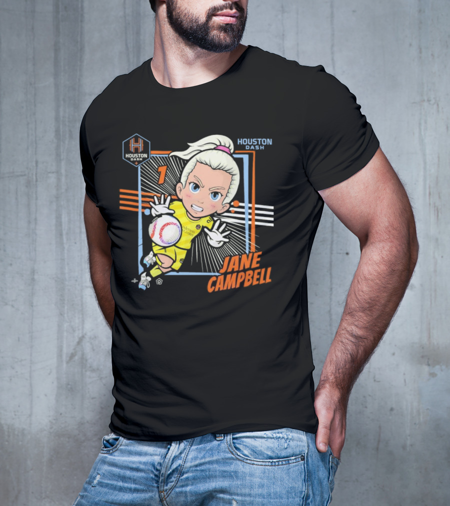 Houston Dash Jane Campbell Chibi Soccer Art 1 T-Shirt