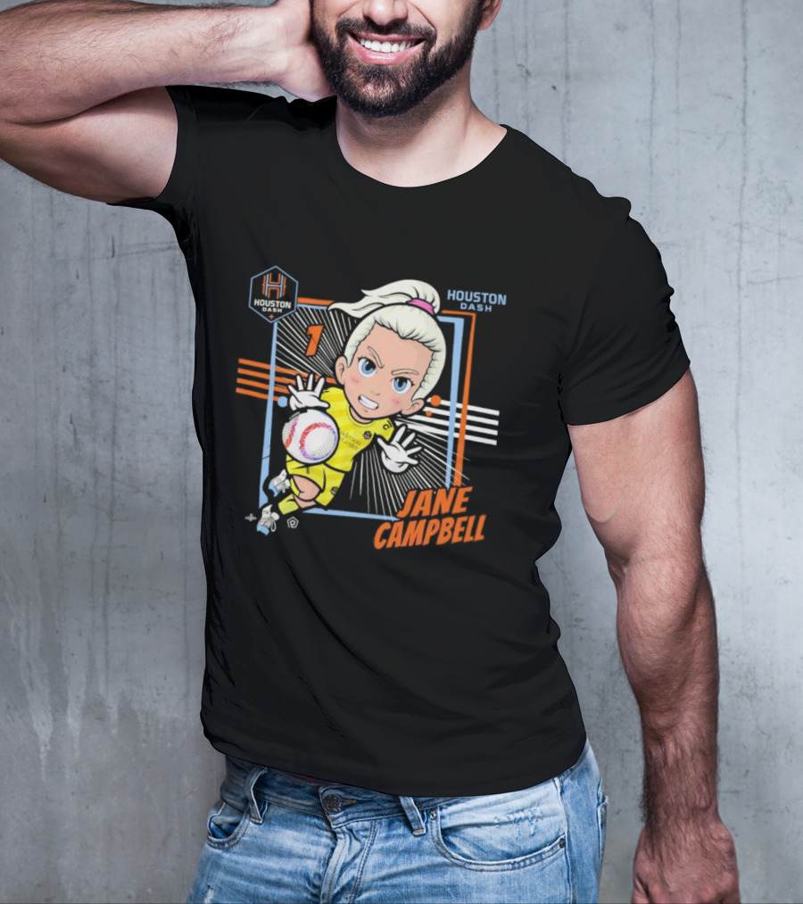Houston Dash Jane Campbell Chibi Soccer Art 1 T-Shirt
